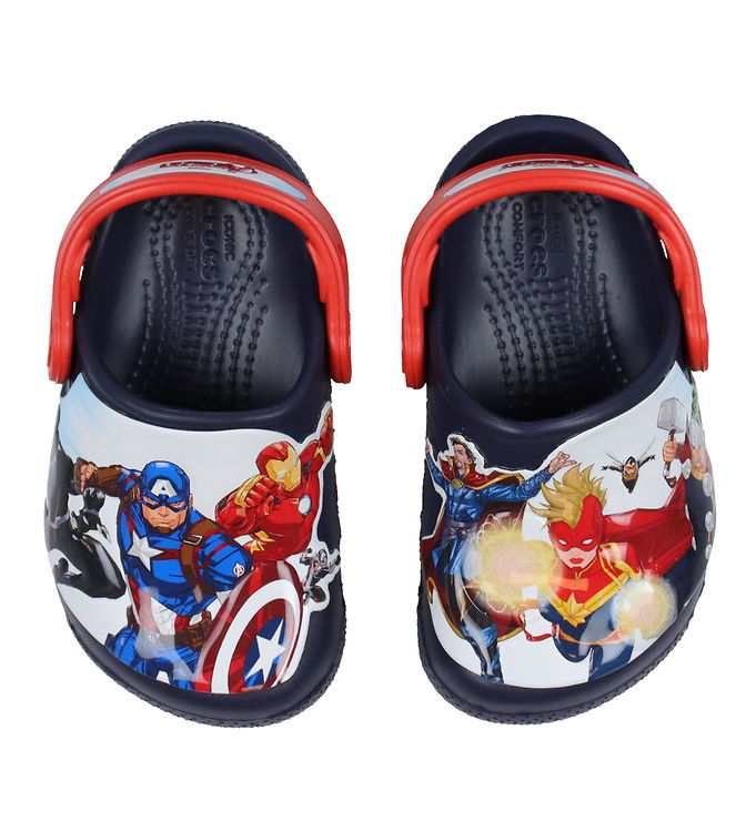 2: Crocs Sandaler - FL Avengers Patch Clog T - Navy