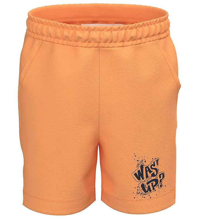 4: NAME IT Printede Sweat Shorts Mock Orange