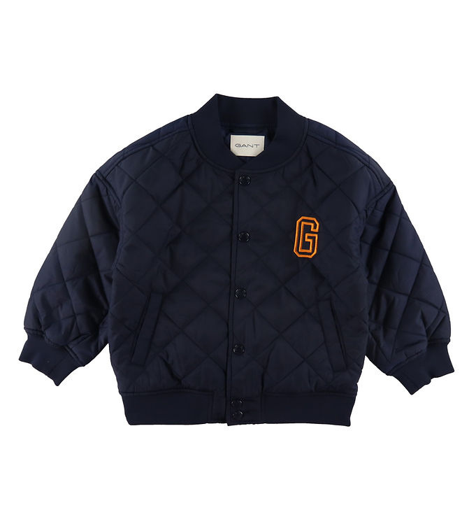 2: GANT Termojakke - Quiltet Varsity - Evening Blue