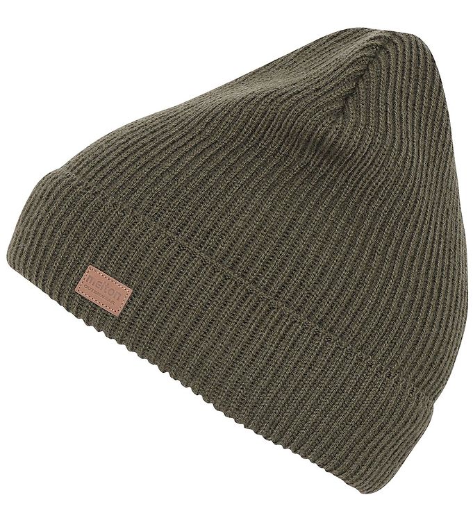 Billede af Melton Hue - Basic Ribbed Beanie - Ivy Green