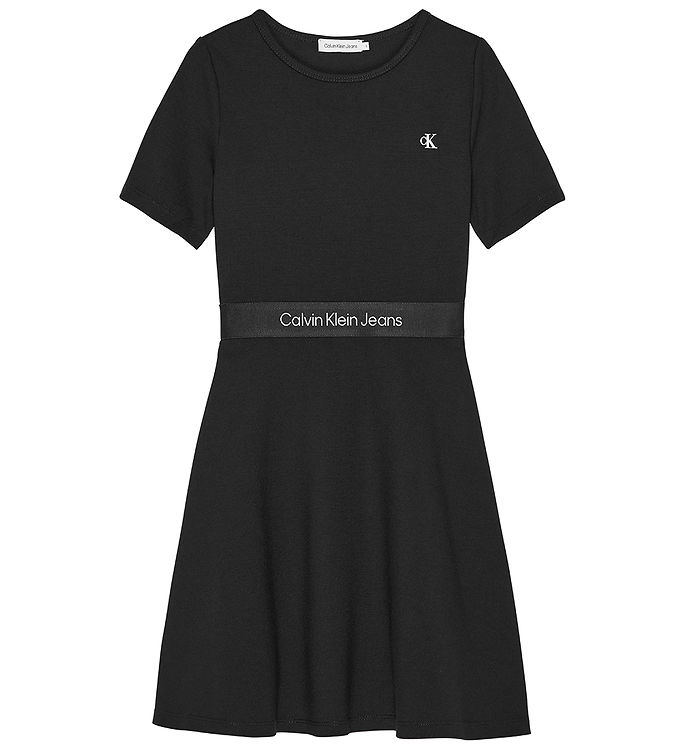 Calvin Klein Kjole - Punto Tape SS Dress - Sort