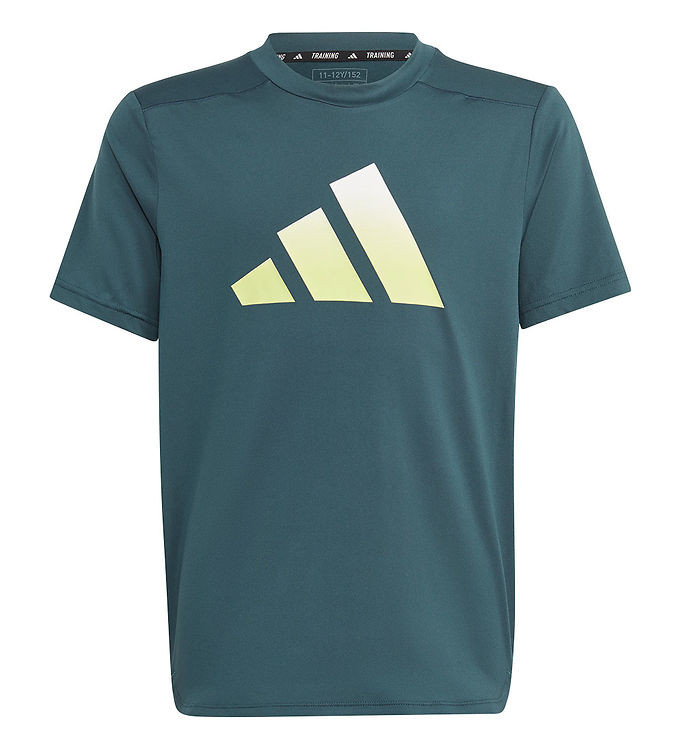 adidas Performance T-Shirt - B TI Tee - Blå/Grøn