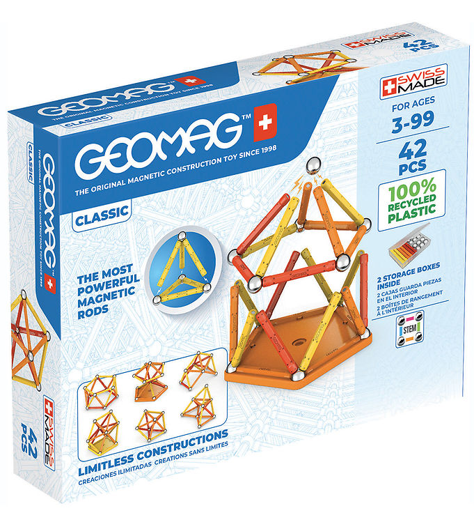 Image of Geomag Magnetsæt - Classic Recycled - 42 Dele (308941-4498438)