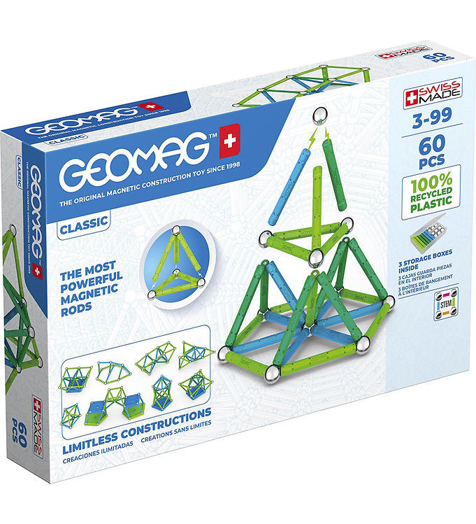 Image of Geomag Magnetsæt - Classic Recycled - 60 Dele (308944-4499451)