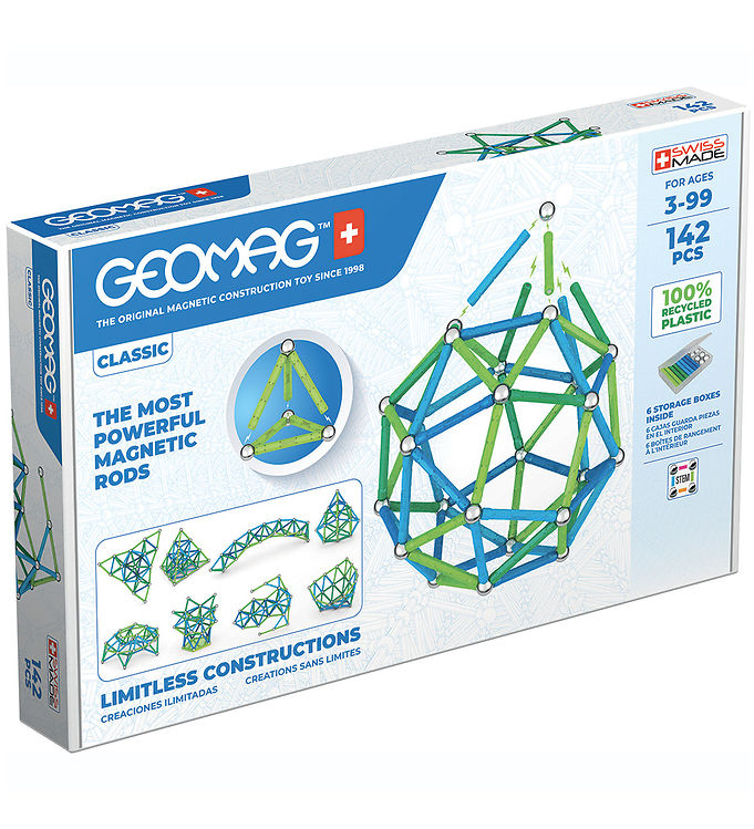 Image of Geomag Magnetsæt - Classic Recycled - 142 Dele (308951-4499572)