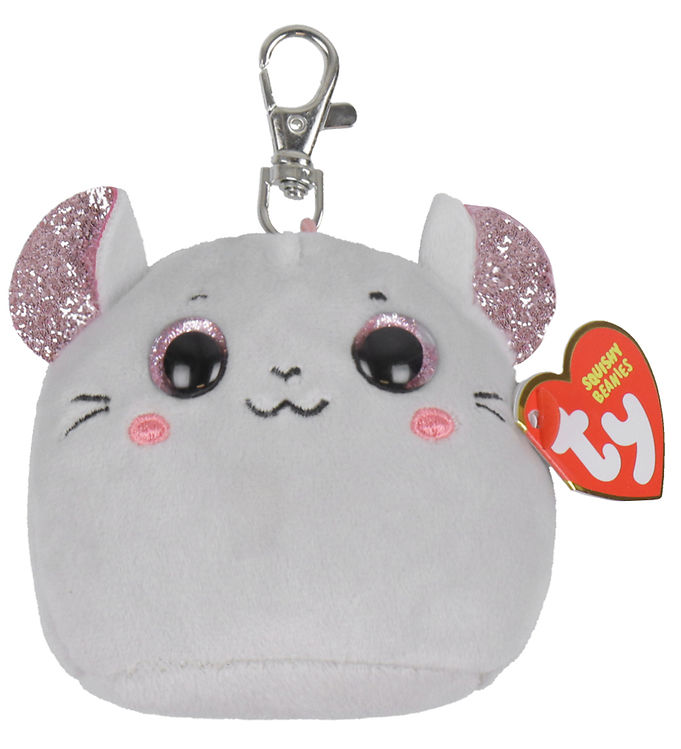 Ty Nøglering m. Bamse - Squishy Beanies - 9 cm - Catnip