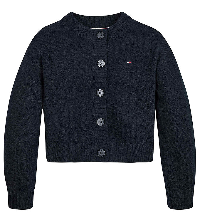 Billede af Tommy Hilfiger Cardigan - Strik - Pointelle - Desert Sky