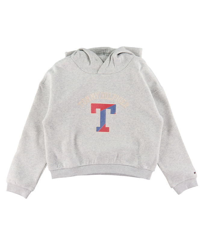 Tommy Hilfiger Hættetrøje T Varsity New Light Grey Heather