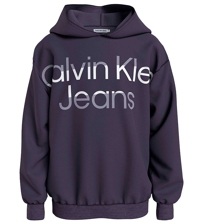 5: Calvin Klein Hættetrøje - Hero Maxi Logo - Terry Hoodie - Purple