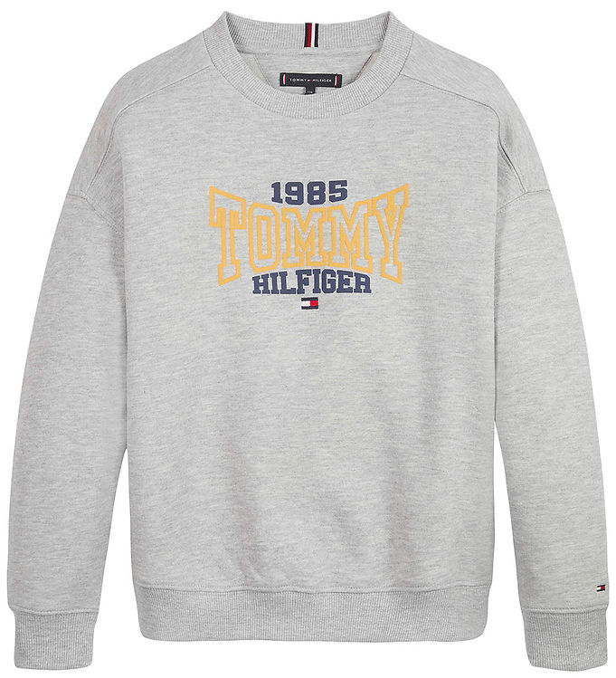 #3 - Tommy Hilfiger Sweatshirt - 1985 Varsity - New Light Grey Heathe