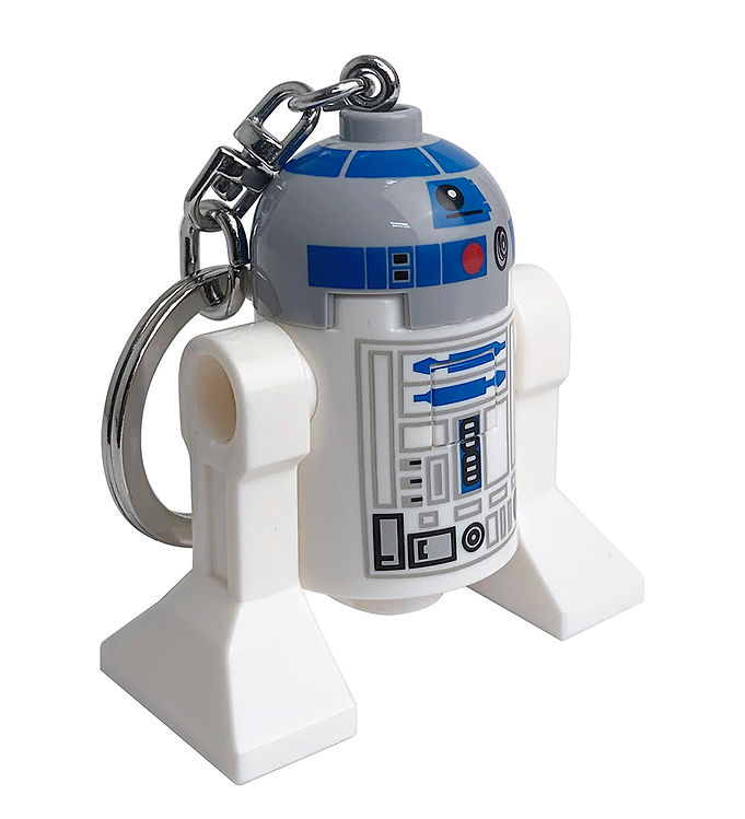 #3 - Lego Star Wars - R2-d2 Nøglering Med Led - Ledlite - 9 Cm