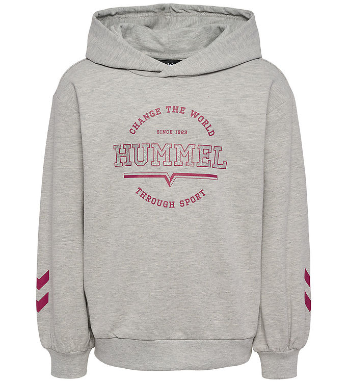 klippe Ekstraordinær Færøerne Hummel Hættetrøje - hmlElena - Light Grey Melange