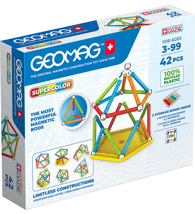 Image of Geomag Magnetsæt - Supercolor Recycled - 42 Dele (308969-4500667)