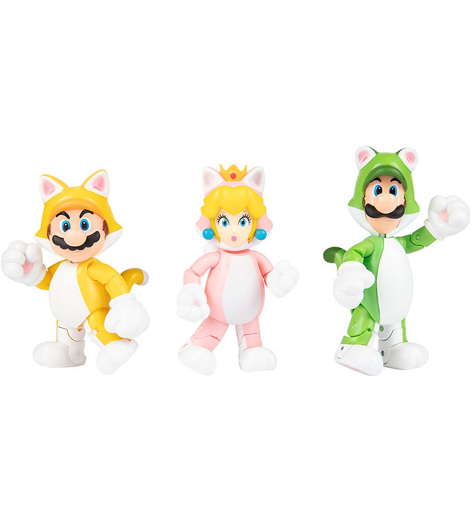 Image of Super Mario Legesæt - 3-pak - Cat Mario/Luigi/Peach (309198-4504060)
