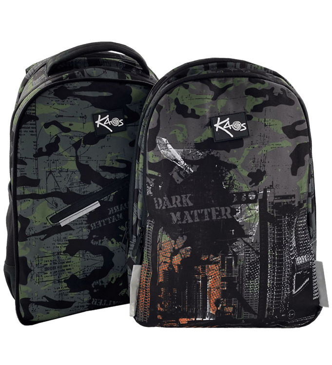 Kaos - Skoletaske - 2-i-1 - Dark Matter