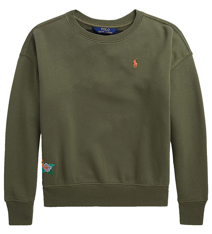 #3 - Polo Ralph Lauren Sweatshirt - SA - Armygrøn m. Broderi