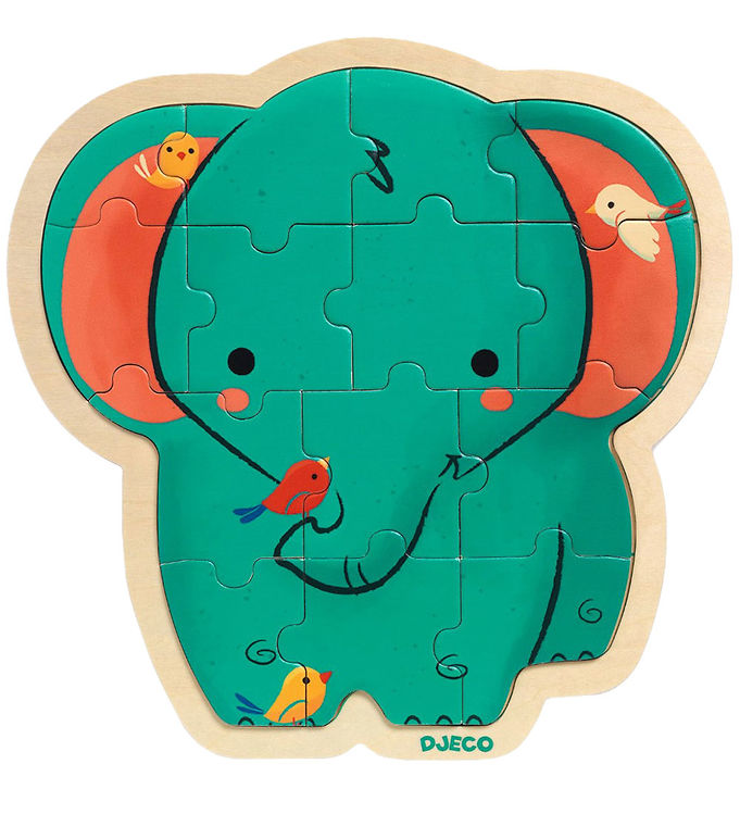 #3 - Djeco Træpuslespil Elefant