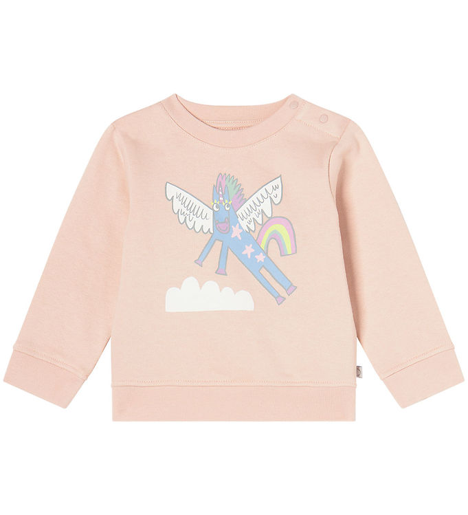 Stella Mccartney Kids Sweatee Shirt Pudderrosa M. Enhjørning