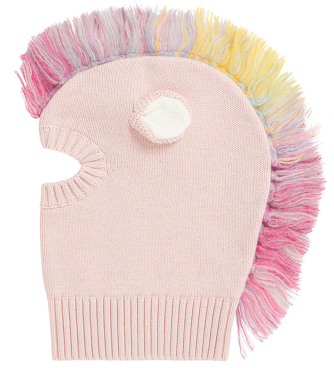 15: Stella McCartney Kids Elefanthue - Strik - Rosa m. Frynser