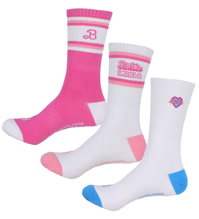 2: Impala Strømper - Skate Sock - Barbie - 3 Pak - Barbie Bright Ye