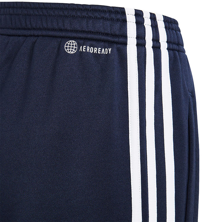 adidas Træningsbukser - U TR-ES 3S - Navy/Hvid