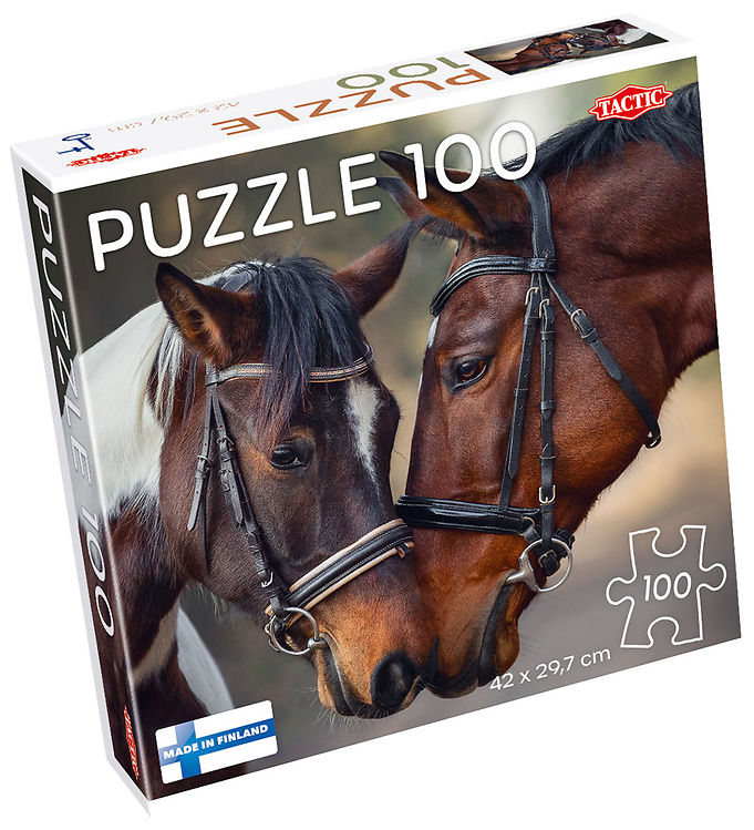 10: TACTIC Puslespil - Horses in Love - 100 Brikker