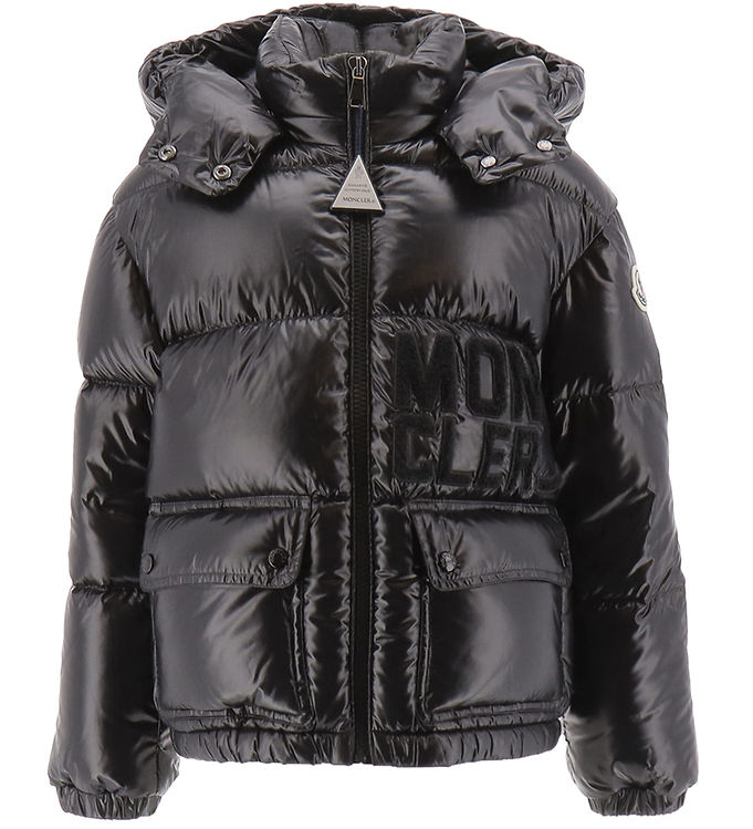 Moncler Dunjakke - Sort m. Tekst » Gratis levering