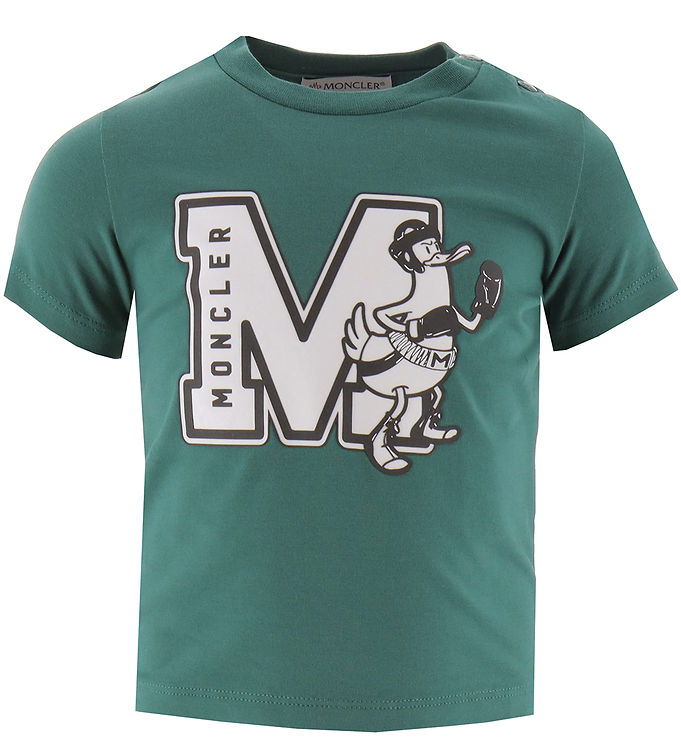 Moncler T-shirt - Grøn/Hvid m. Print