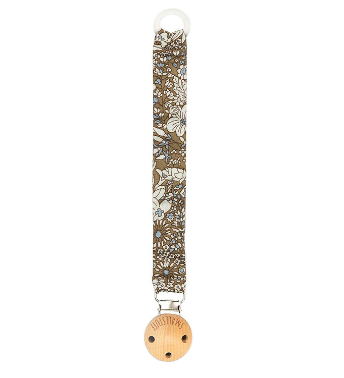 Smallstuff - Fabric dummychain Nature/White Flower