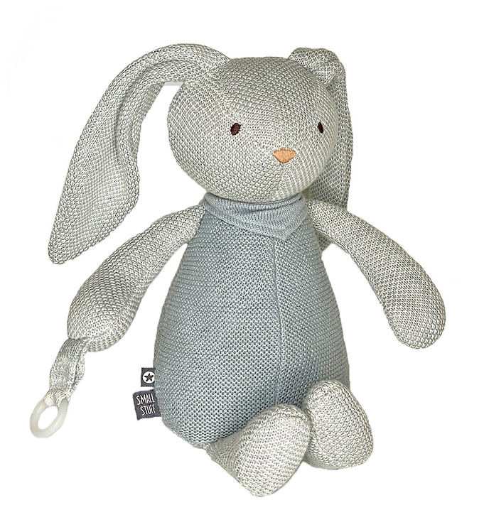 Image of Smallstuff Aktivitetsbamse - Kanin - 33 cm - Lyseblå (310731-4542287)