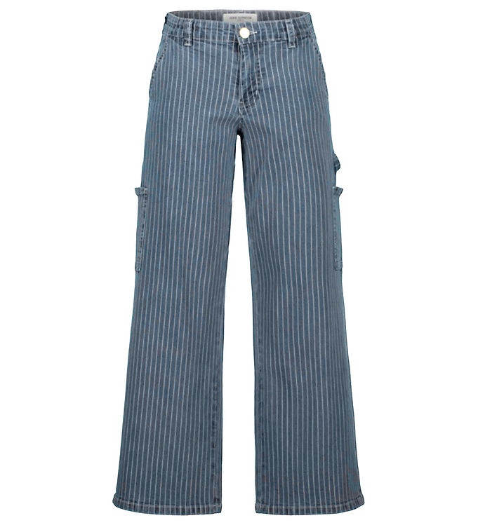 Sofie Schnoor Girls Jeans Light Blue Stribet