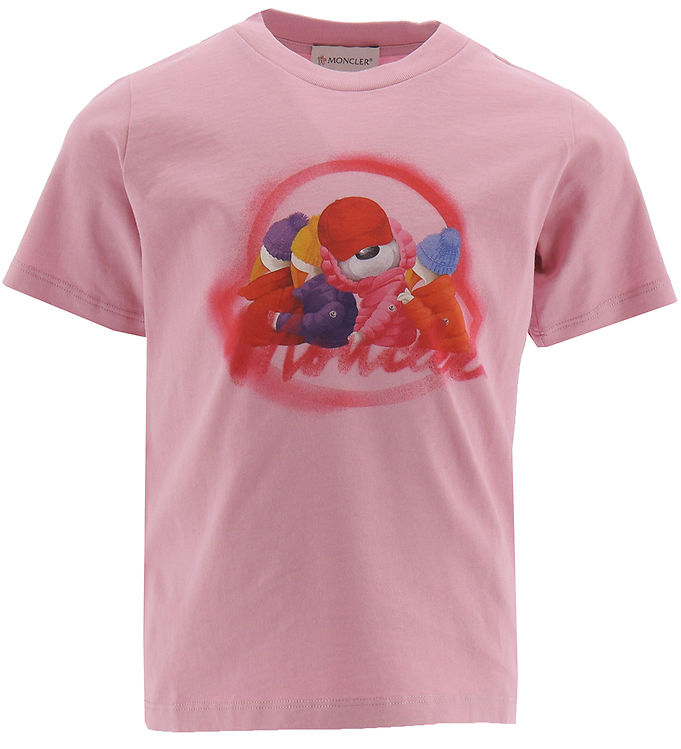 9: Moncler T-shirt - Dusty Rose m. Print