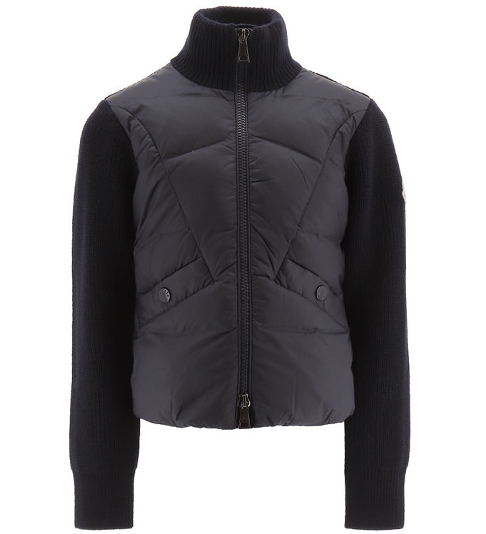 Moncler Cardigan Uld Dun Dark Navy