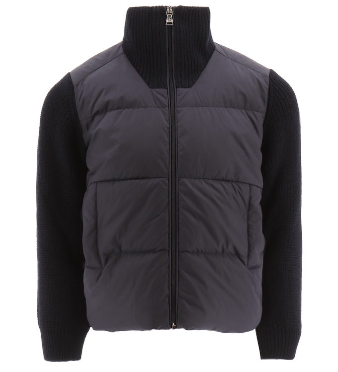 4: Moncler Cardigan - Uld/Dun - Dark Navy