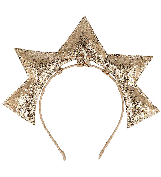 Meri Meri Hårbøjle - Udklædning - Gold Puffy Star Headband