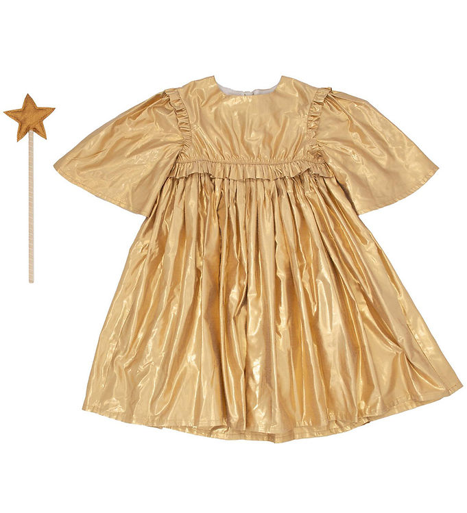 4: Meri Meri Udklædning - Gold Angel Dress