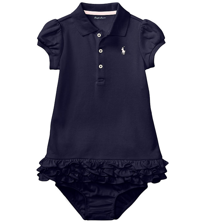 Ralph Lauren Baby Girl Dress Refined Navy