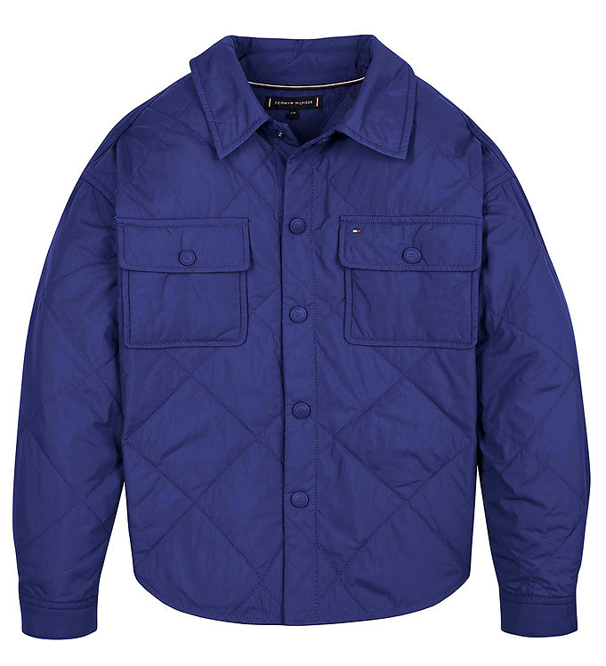 14: Tommy Hilfiger Jakke - Padded Overshirt - Navy Voyage