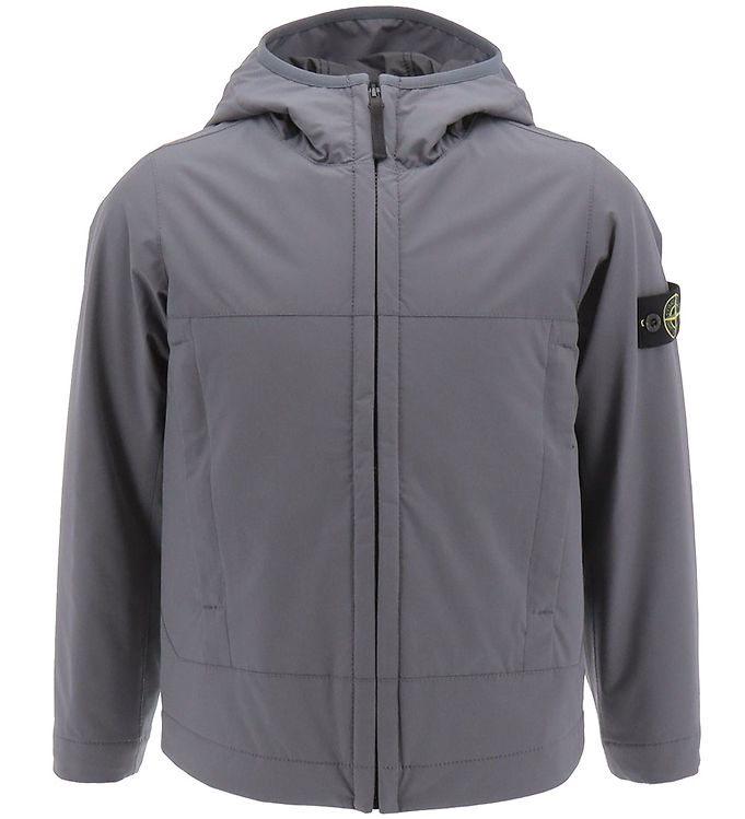 Stone Island Softshelljakke m. Vattering - Lead Grey