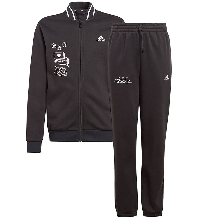 #3 - adidas Performance Sweatsæt - J BLUV Q3 TS - Sort/Hvid