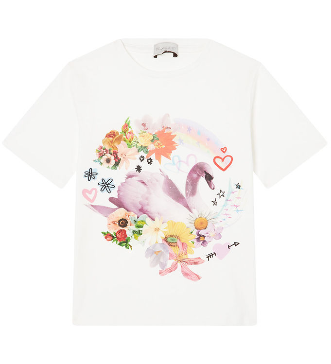 #3 - Stella McCartney Kids T-shirt - Off White m. Svane