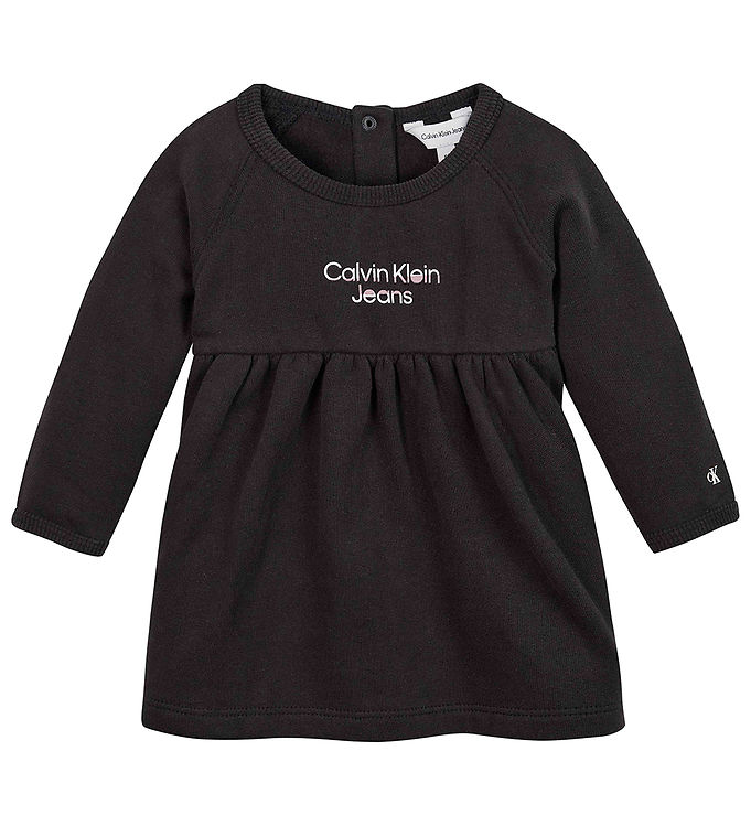 Calvin Klein Sweatkjole - Sort m. Print