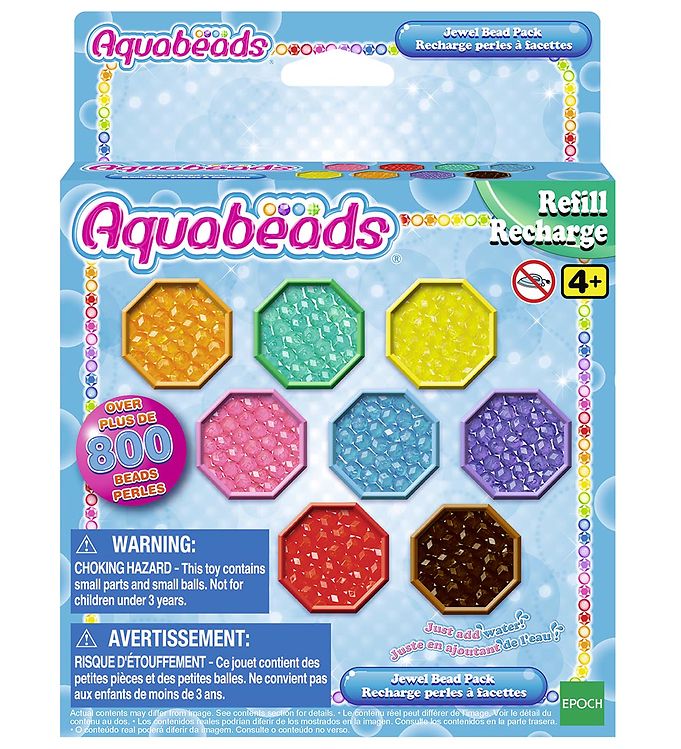 Skab fantastiske kunstværker med Aquabeads Jewel Bead Pack! Dette opfyldningssæt indeholder juvelperler i 8 strålende farver, hvor hver farve rummer over 100 perler. Med så mange perler får du rigelig mulighed for at udfolde din kreativitet, uanset om du bruger dem sammen med de komplette sæt eller kombinerer dem med tilbehør. Aquabeads er den perfekte måde at udvikle fine motoriske færdigheder og give liv til dine designs.

- 8 farverige juvelperler
- Over 100 perler i hver farve
- Ideel til kreative projekter
- Kan kombineres med komplette sæt
- Nem at bruge og underholdende for alle aldre
- Styrker finmotorik og kreativitet