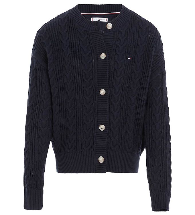 13: Tommy Hilfiger Cardigan - Cable Strik - Desert Sky