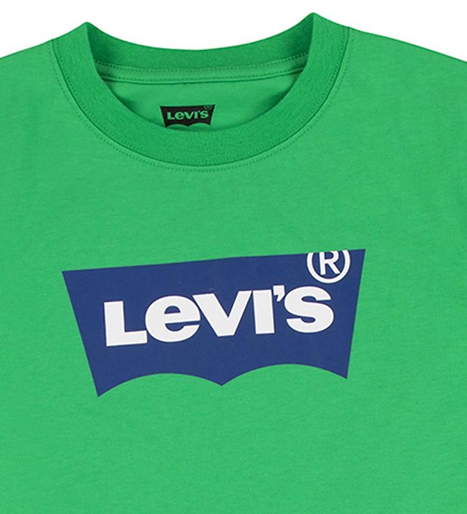 personlighed At accelerere glimt Levis Kids T-Shirt - Batwing - Bright Green m. Blå
