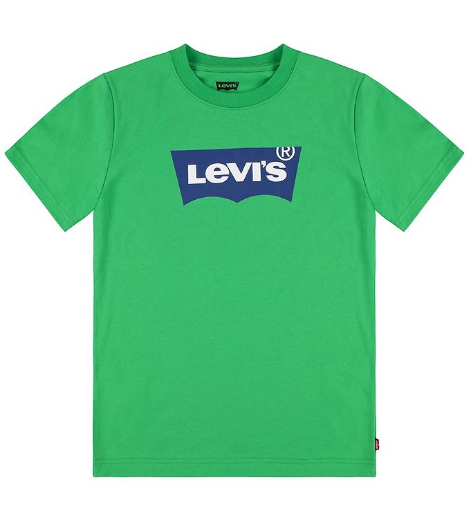 personlighed At accelerere glimt Levis Kids T-Shirt - Batwing - Bright Green m. Blå