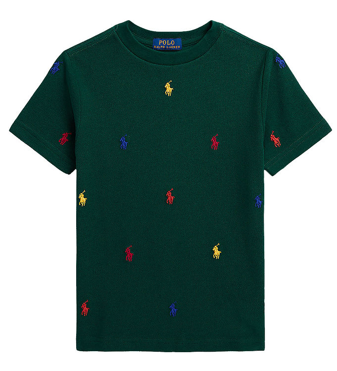 Polo Ralph Lauren T-shirt - Grøn m. Logoer