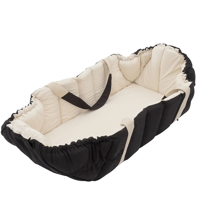 Copenhagen Colors Babylift og Legetæppe Black w. Creme Solid Stripe
