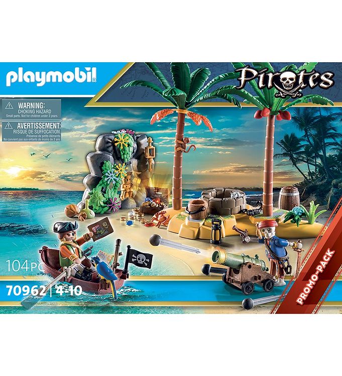 Playmobil Pirates - Piratskatteø Med Skelet - 70962 - 104 D