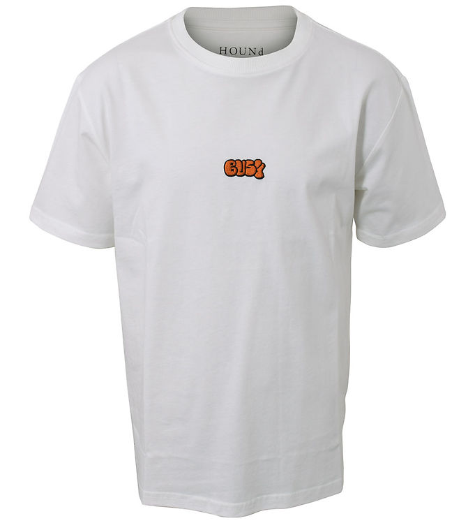 6: Hound T-shirt - Off White m. Brodering